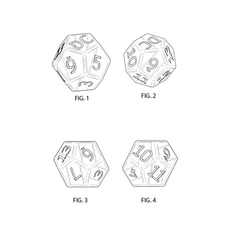 Roll and Deal patent-pending dice pair design